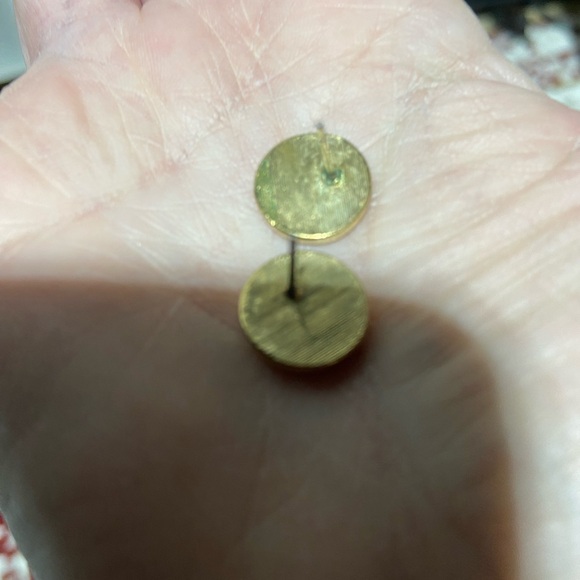 Black and Creamy-White Swirl Stud Pierced Earrings - Picture 3 of 5